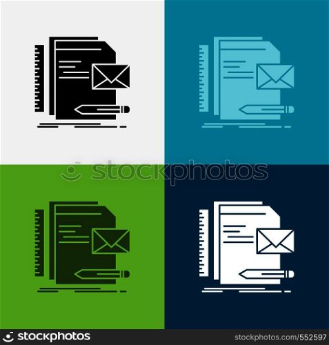 Brand, company, identity, letter, presentation Icon Over Various Background. glyph style design, designed for web and app. Eps 10 vector illustration. Vector EPS10 Abstract Template background