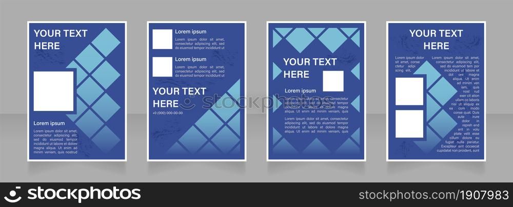Brand development blank brochure layout design. Achieve target market. Vertical poster template set with empty copy space for text. Premade corporate reports collection. Editable flyer paper pages. Brand development blank brochure layout design