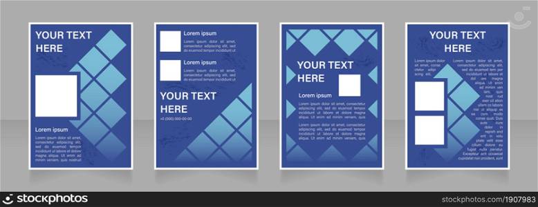 Brand development blank brochure layout design. Achieve target market. Vertical poster template set with empty copy space for text. Premade corporate reports collection. Editable flyer paper pages. Brand development blank brochure layout design