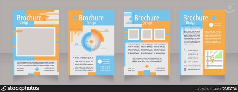 Brand envisioned future blank brochure design. Template set with copy space for text. Premade corporate reports collection. Editable 4 paper pages. Ubuntu Condensed, Arial Regular fonts used. Brand envisioned future blank brochure design