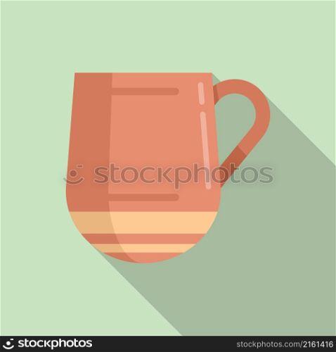 Brand mug icon flat vector. Hot cup. Warm steam. Brand mug icon flat vector. Hot cup