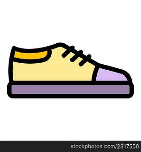 Brand sneakers icon. Outline brand sneakers vector icon color flat isolated. Brand sneakers icon color outline vector