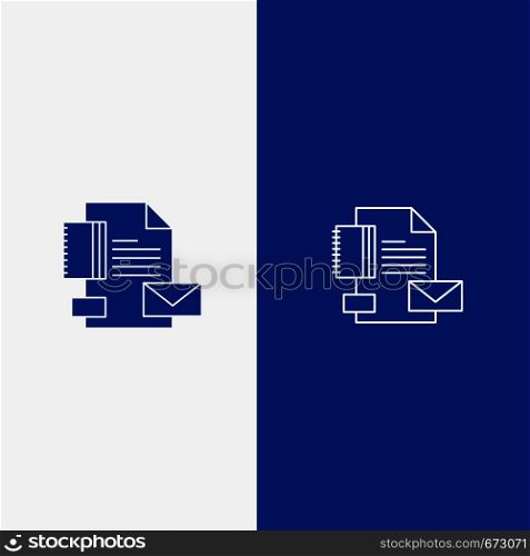 Branding, Brand, Business, Company, Identity Line and Glyph Solid icon Blue banner Line and Glyph Solid icon Blue banner