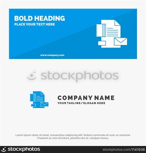 Branding, Brand, Business, Company, Identity SOlid Icon Website Banner and Business Logo Template