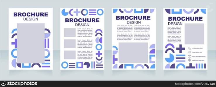 Branding course blank brochure layout design. Creating business identity. Vertical poster template set with empty copy space for text. Premade corporate reports collection. Editable flyer paper pages. Branding course blank brochure layout design