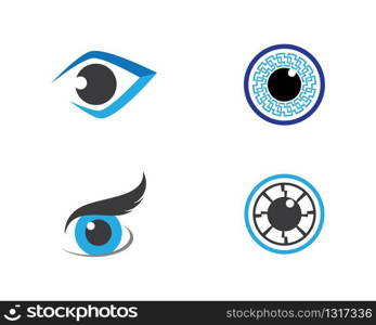 Branding identity corporate eye care vector logo design