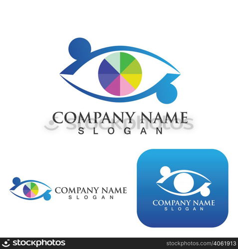 Branding Identity Corporate Eye Care vector logo design