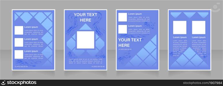 Branding process blank brochure layout design. Raise awareness. Vertical poster template set with empty copy space for text. Premade corporate reports collection. Editable flyer paper pages. Branding process blank brochure layout design