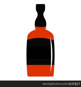 Brandy bottle icon flat isolated on white background vector illustration. Brandy bottle icon isolated