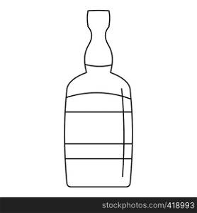 Brandy bottle icon. Outline illustration of brandy bottle vector icon for web. Brandy bottle icon, outline style