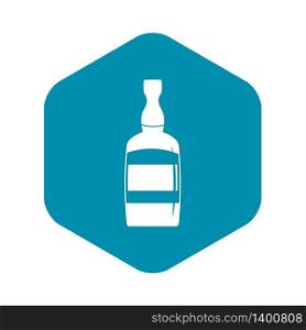 Brandy bottle icon. Simple illustration of brandy bottle vector icon for web. Brandy bottle icon, simple style