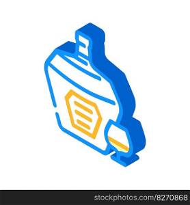 brandy drink bottle isometric icon vector. brandy drink bottle sign. isolated symbol illustration. brandy drink bottle isometric icon vector illustration