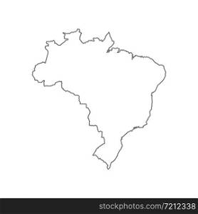 Brasil map line style. Vector eps10 illustration