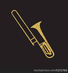 Brass Instrument Trombone, which Plays Jazz Music Direction. Vector Illustration. EPS10. Brass Instrument Trombone, which Plays Jazz Music Direction. Vector Illustration.