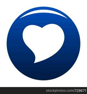 Brave heart icon. Simple illustration of brave heart vector icon for any design blue. Brave heart icon vector blue