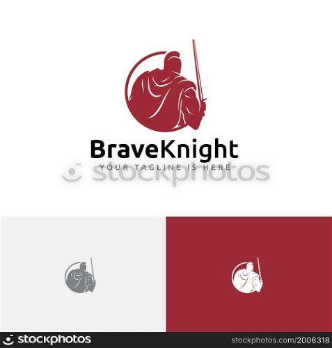Brave Sword Knight Spartan Soldier Warrior Armour Mascot Logo