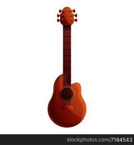 Brazil acoustic guitar icon. Cartoon of brazil acoustic guitar vector icon for web design isolated on white background. Brazil acoustic guitar icon, cartoon style