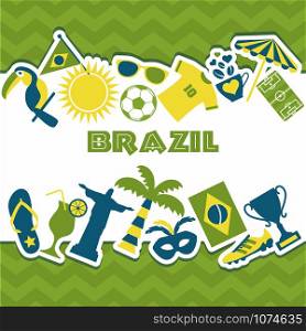 Brazil background.. Brazil background with ball on white background