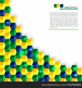 Brazil background. Brazil background with geometrical shapes in colors