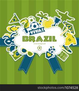 Brazil background. Vector Illustration of Brazil