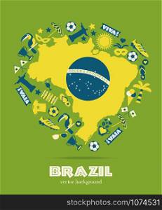 Brazil background.. Vector Illustration of Brazil