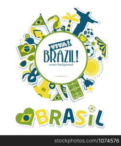 Brazil background. Vector Illustration of Brazil