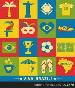 Brazil background. Vector Illustration of Brazil