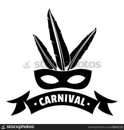 Brazil carnival logo. Simple illustration of brazil carnival vector logo for web. Brazil carnival logo, simple black style