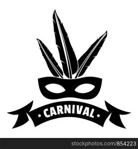 Brazil carnival logo. Simple illustration of brazil carnival vector logo for web. Brazil carnival logo, simple black style