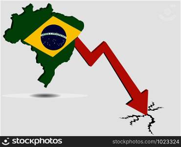 Brazil economic crisis concept Vector illustration eps 10. Brazil economic crisis concept Vector illustration