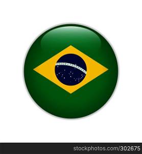 Brazil flag on button