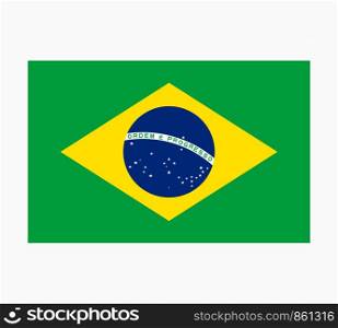 Brazil Flag Vector Illustration