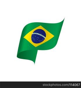 Brazil flag, vector illustration. Brazil flag, vector illustration on a white background
