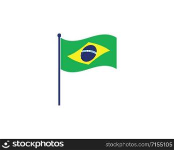 brazil flag vector illustration icon design