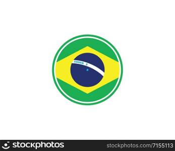 brazil flag vector illustration icon design