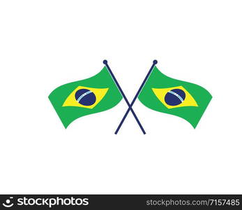 brazil flag vector illustration icon design