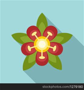 Brazil flower icon. Flat illustration of Brazil flower vector icon for web design. Brazil flower icon, flat style