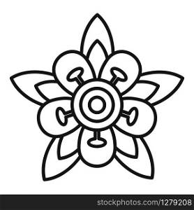 Brazil flower icon. Outline brazil flower vector icon for web design isolated on white background. Brazil flower icon, outline style
