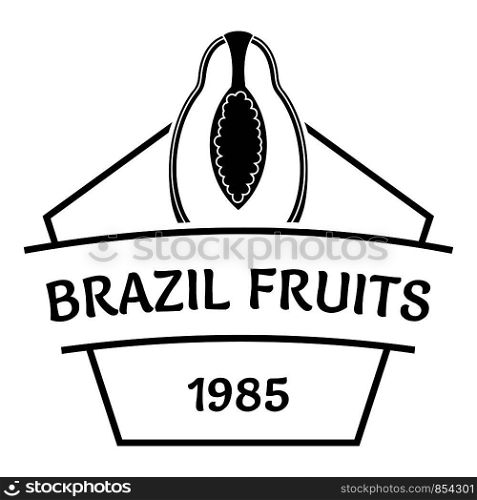 Brazil fruit logo. Simple illustration of brazil fruit vector logo for web. Brazil fruit logo, simple black style