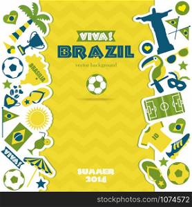 Brazil icons set. Vector elements for your design.. Vector Illustration of Brazil