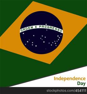 Brazil independence day with flag vector illustration for web. Brazil independence day