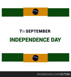 Brazil Indpendence day design card vector