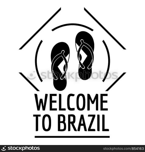Brazil logo. Simple illustration of brazil vector logo for web. Brazil logo, simple black style