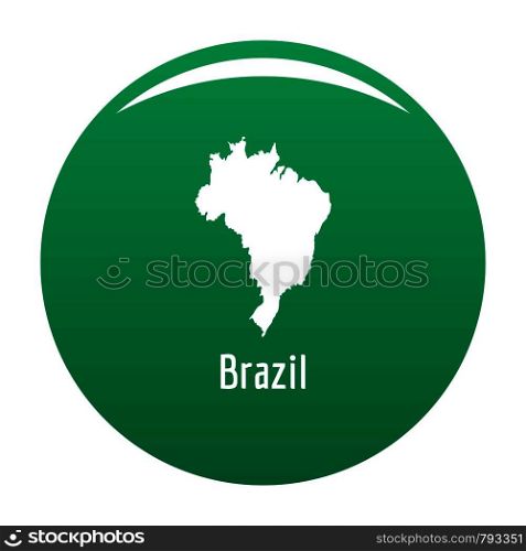 Brazil map in black. Simple illustration of Brazil map vector isolated on white background. Brazil map in black vector simple