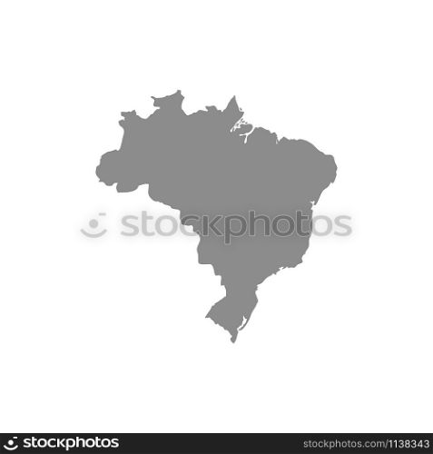 Brazil map vector. Vector design abstract illustration