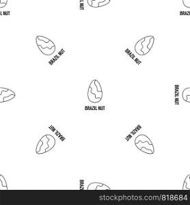 Brazil nut icon. Outline illustration of brazil nut vector icon for web design isolated on white background. Brazil nut icon, outline style