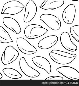 brazil nut pattern on white background. brazil nut pattern