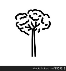 brazil nut tree line icon vector. brazil nut tree sign. isolated contour symbol black illustration. brazil nut tree line icon vector illustration