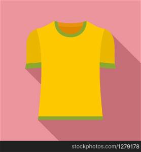 Brazil soccer shirt icon. Flat illustration of Brazil soccer shirt vector icon for web design. Brazil soccer shirt icon, flat style