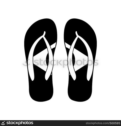 Brazilian flip flops icon in simple style isolated on white background. Brazilian flip flops icon, simple style